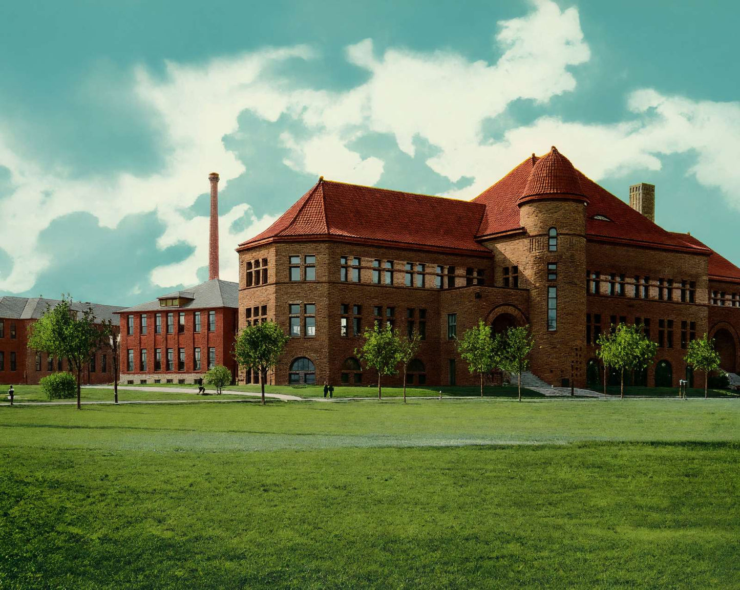 University of Mn Pillsbury Hall and vintage print