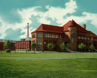 University of Mn Pillsbury Hall and vintage print