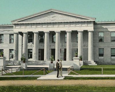 University of Minnesota Library in 1906 vintage print