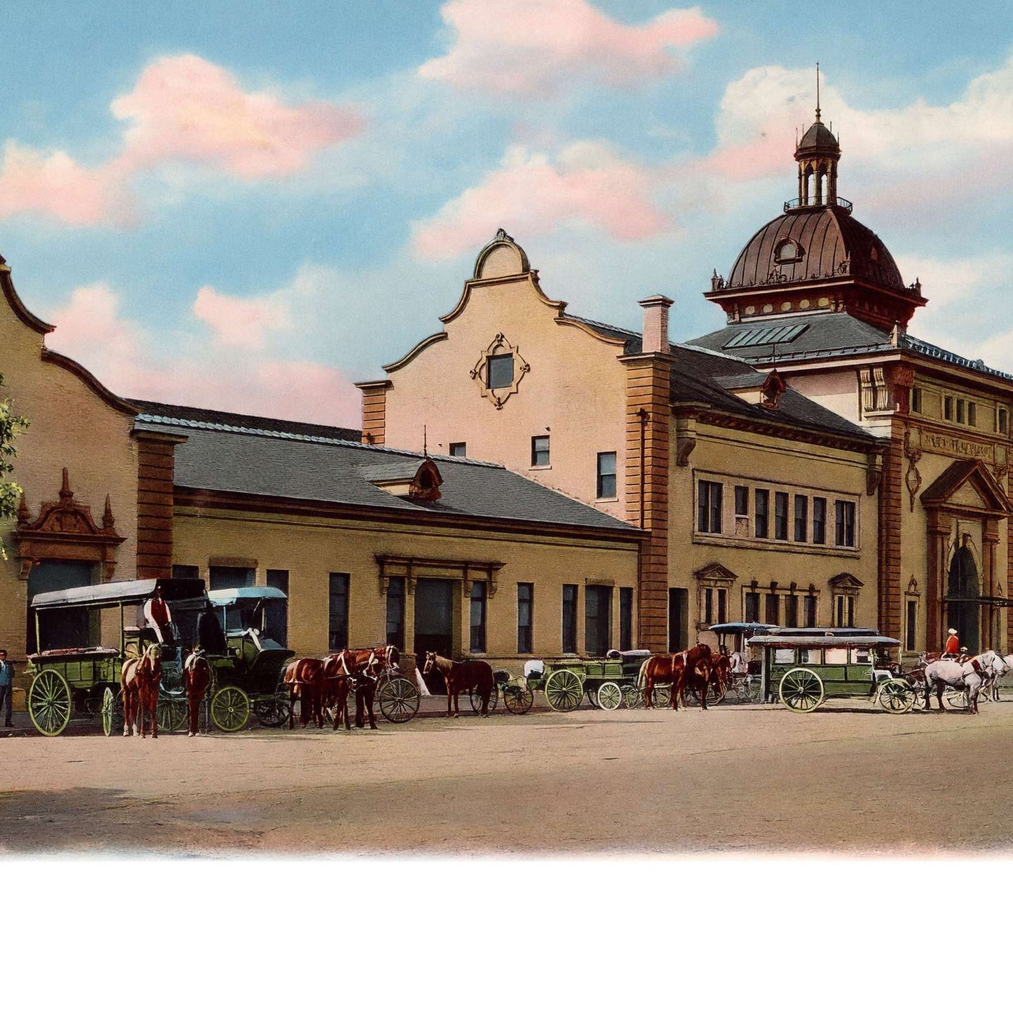 Union Station Augusta GA in 1907 Vintage Print (7 Sizes) - Premium Print