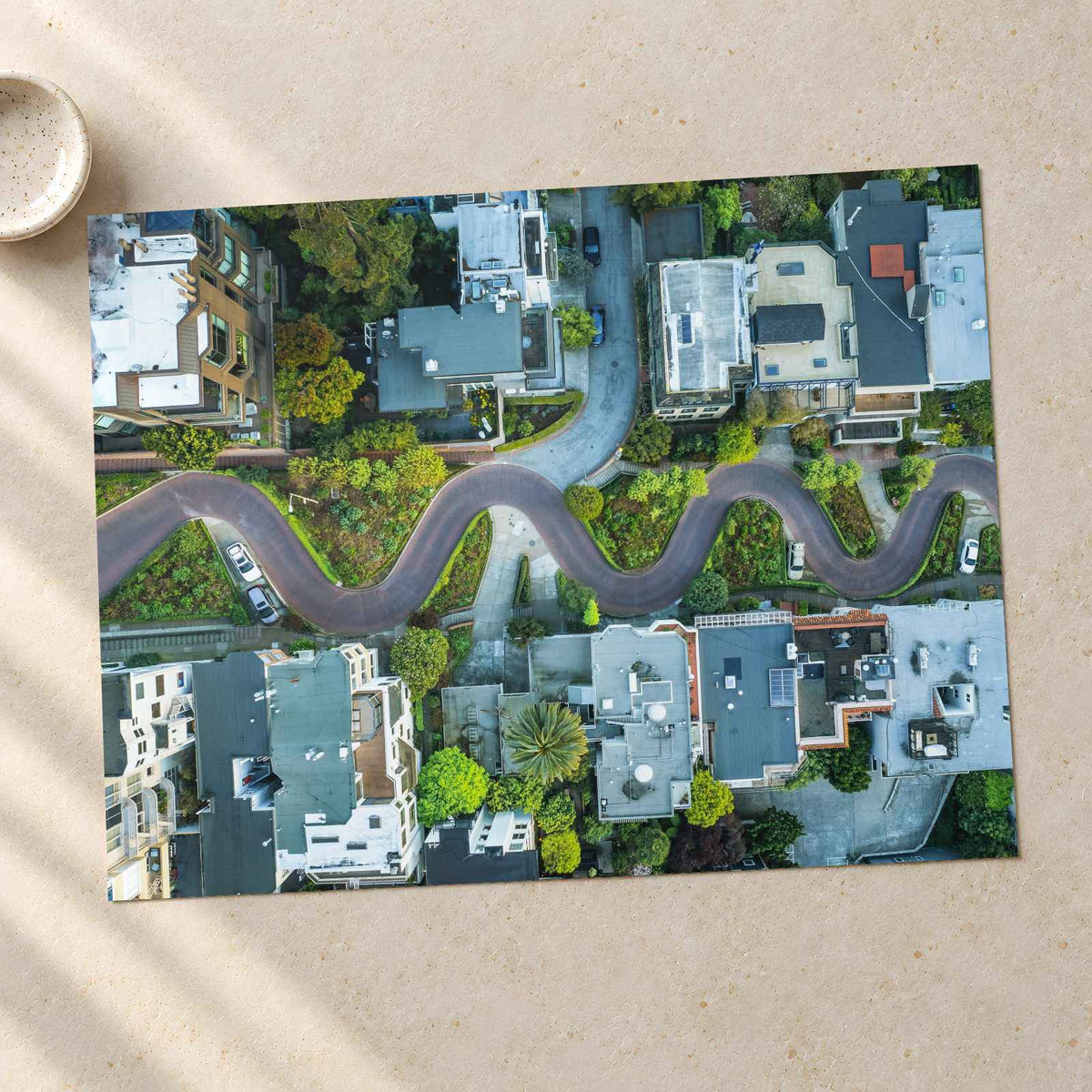 Lombard Street in San Francisco, from Above California Photo Print (7 Sizes)