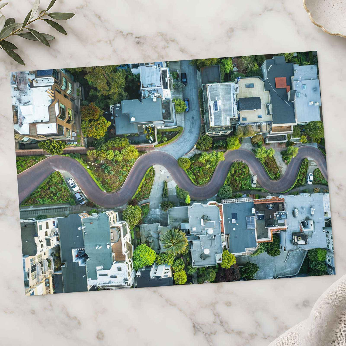Lombard Street in San Francisco, from Above California Photo Print (7 Sizes)