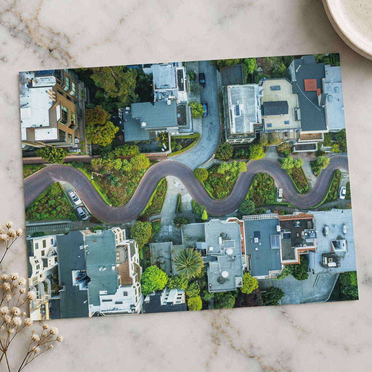 Lombard Street in San Francisco, from Above California Photo Print (7 Sizes)