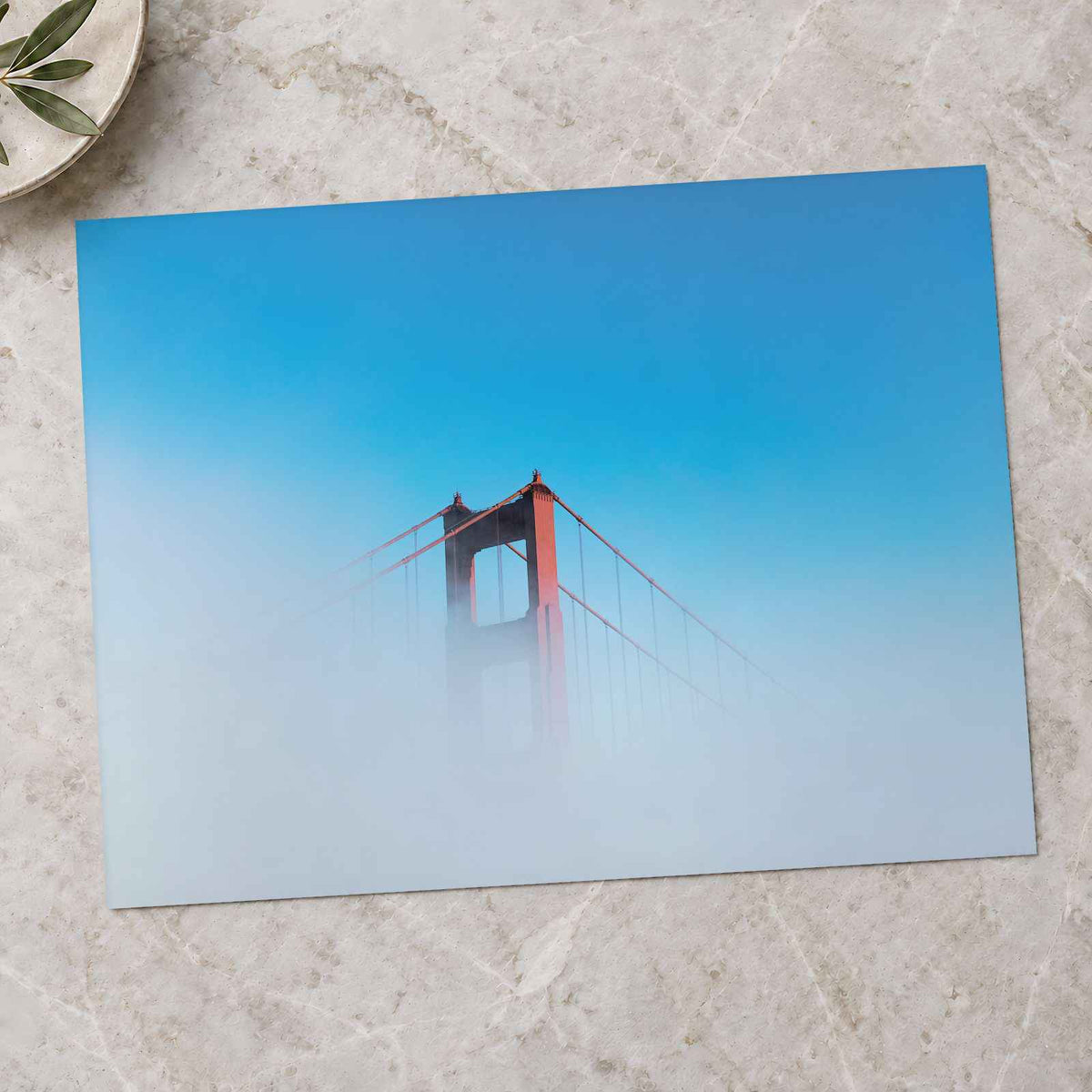 The Golden Gate Bridge in the Fog on a Sunny Day by Joshua Earle Photo Print Wall Decor