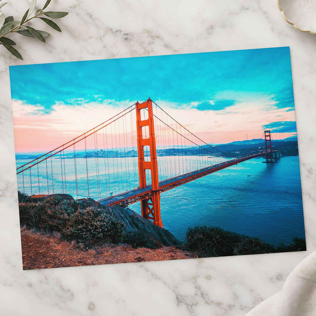 Famous Golden Gate Bridge, San Francisco Photo Wall Print (7 Sizes) - Frameable