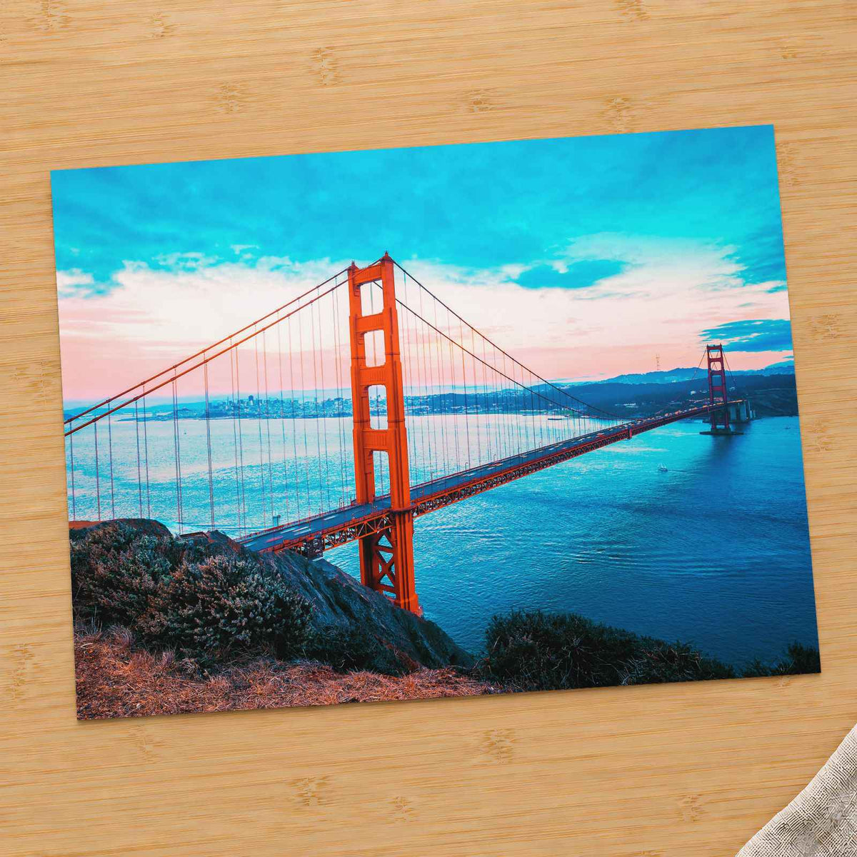 Famous Golden Gate Bridge, San Francisco Photo Wall Print (7 Sizes) - Frameable