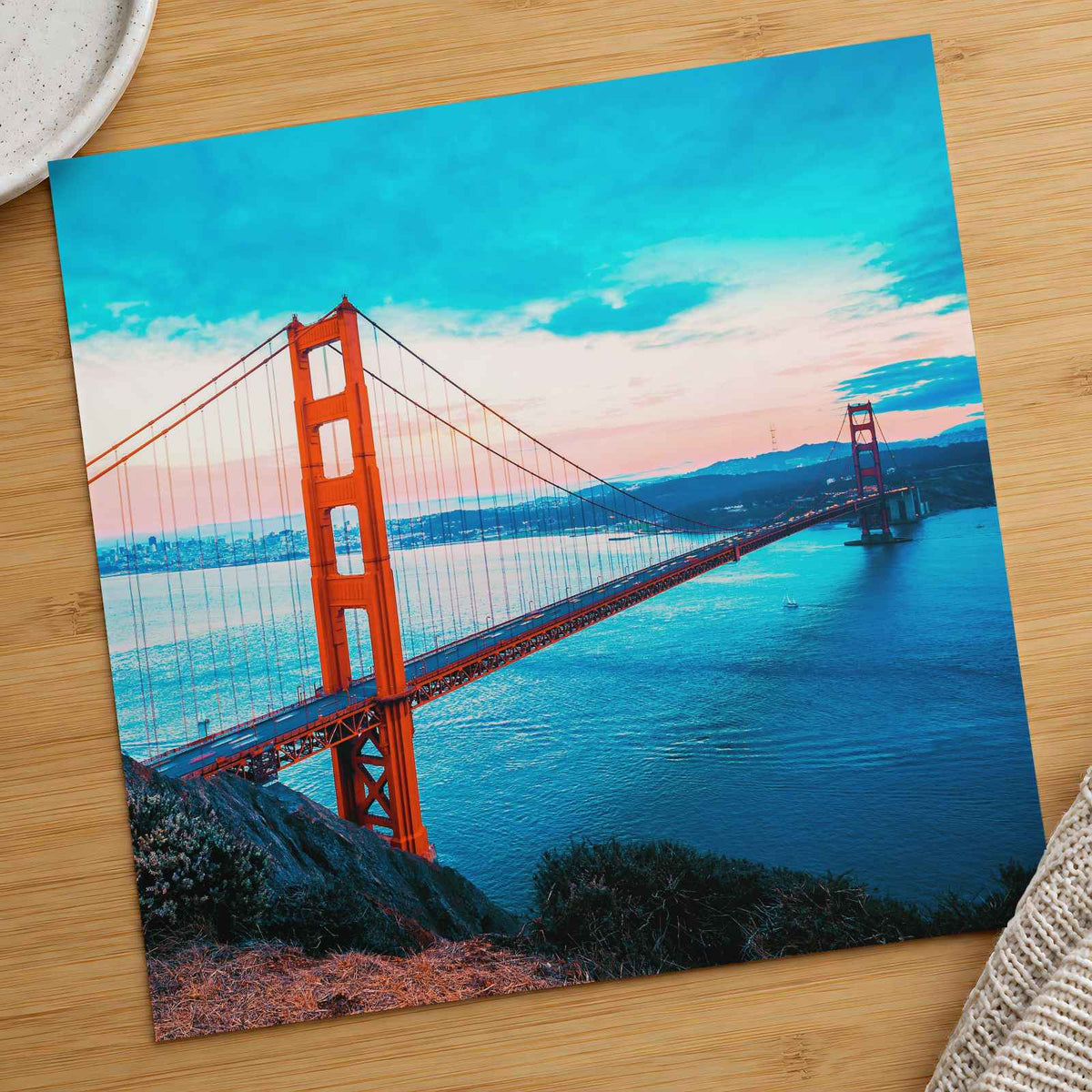 Famous Golden Gate Bridge, San Francisco Photo Wall Print (7 Sizes) - Frameable