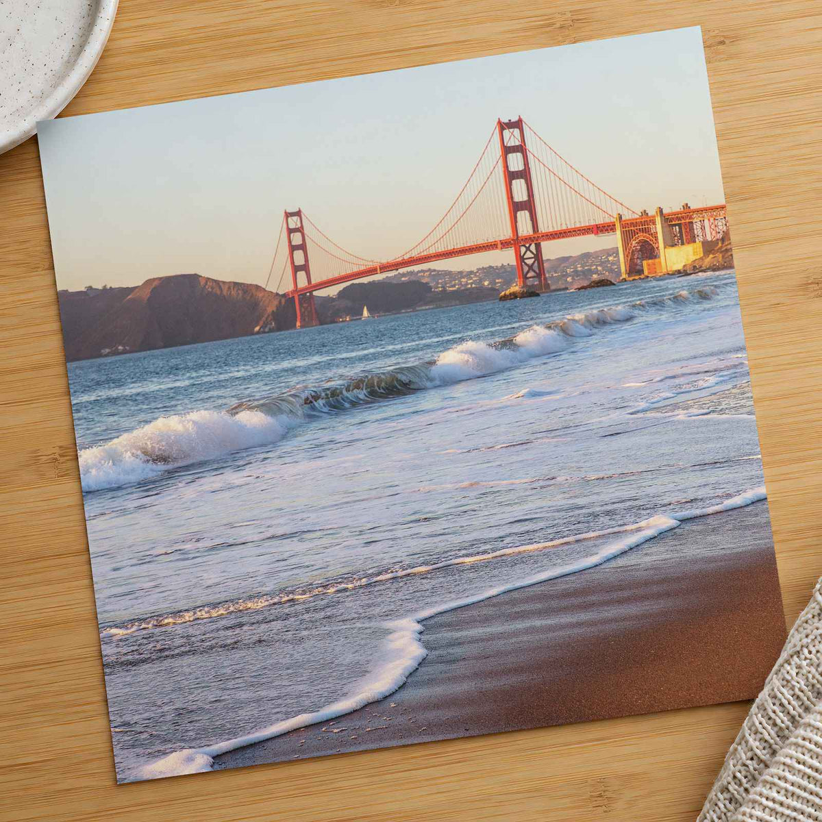 A View of the Golden Gate Bridge from the Beach Photo Wall Print (7 Sizes)