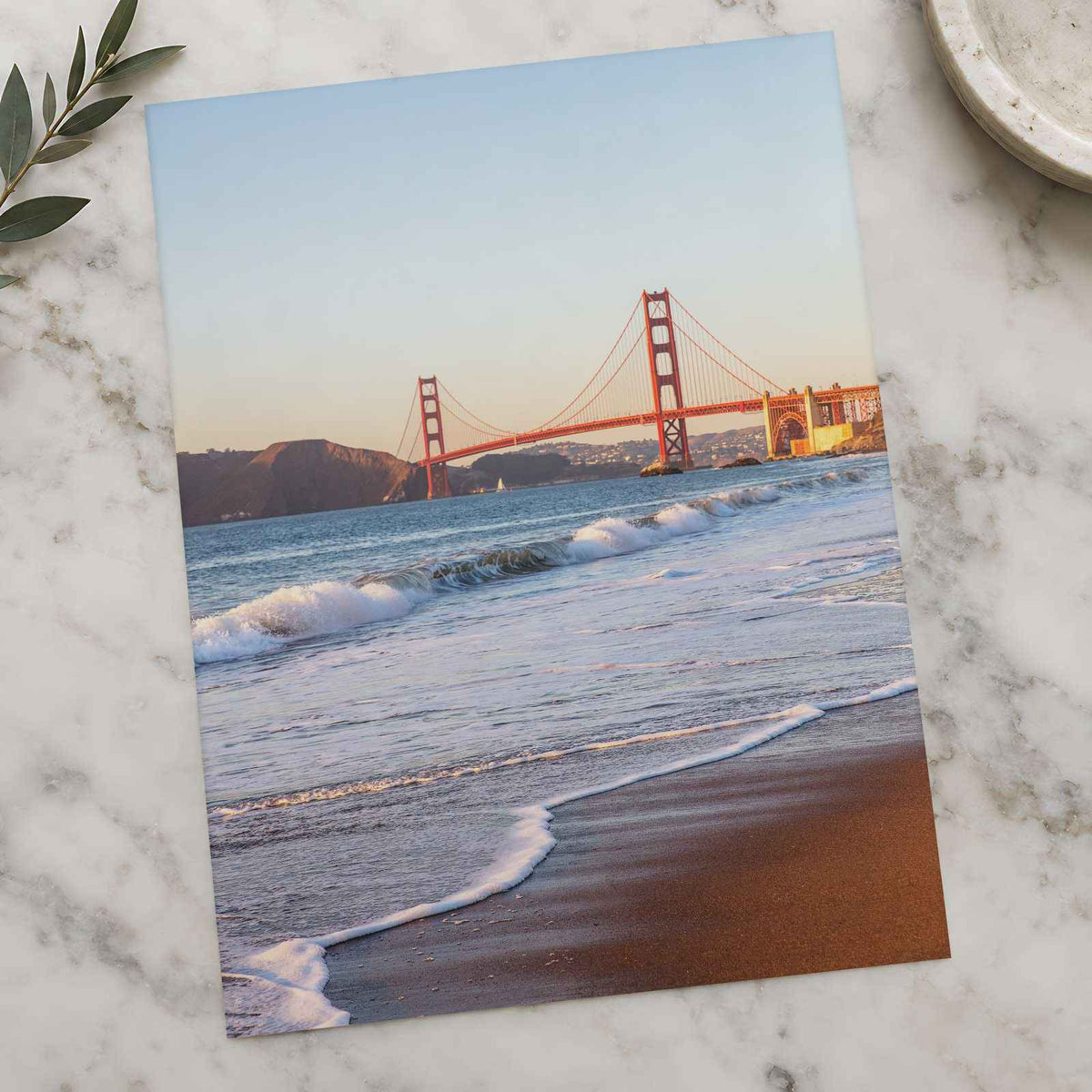 A View of the Golden Gate Bridge from the Beach Photo Wall Print (7 Sizes)