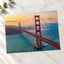 Aerial View of Traffic Moving on Golden Gate Bridge During Sunset Photo Wall Art