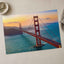 Aerial View of Traffic Moving on Golden Gate Bridge During Sunset Photo Wall Art