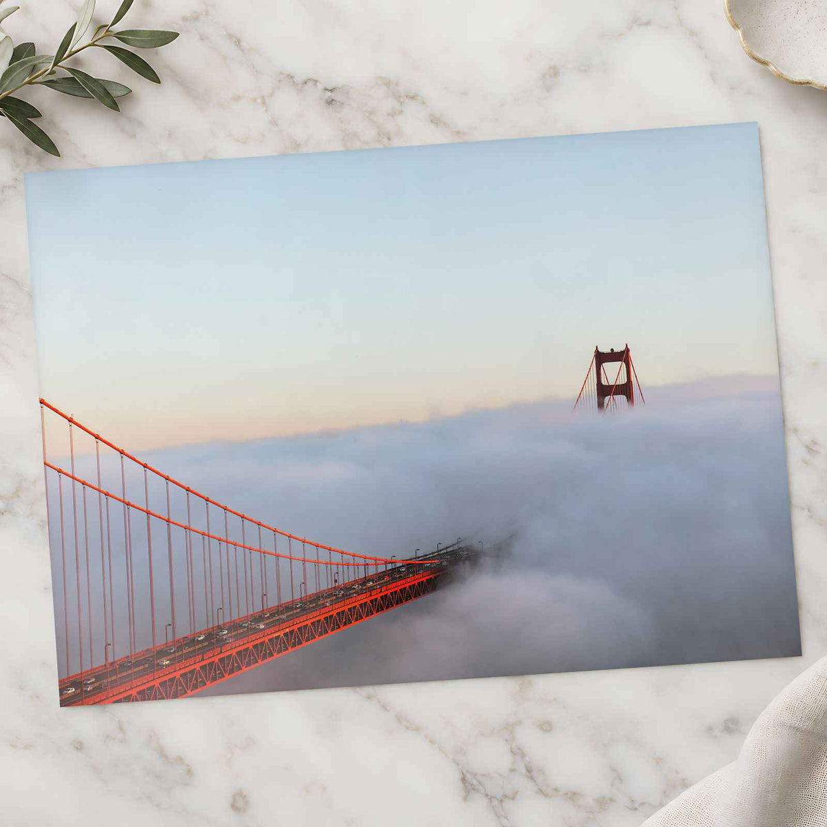 A View of the Golden Gate Bridge in the Fog San Francisco Photo Print (7 Sizes)