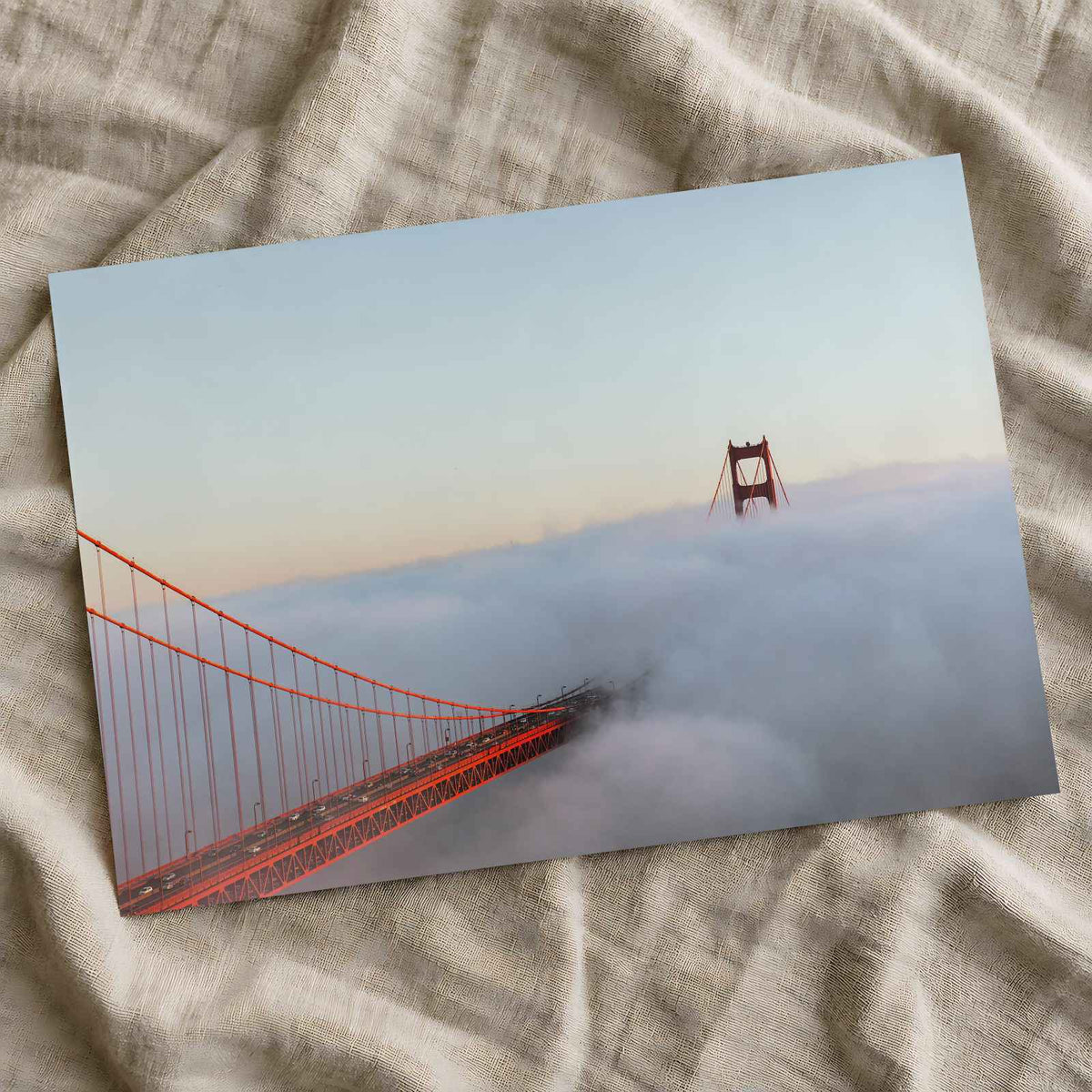 A View of the Golden Gate Bridge in the Fog San Francisco Photo Print (7 Sizes)
