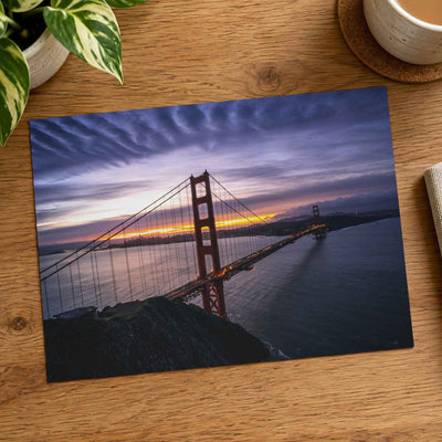 A View of the Golden Gate Bridge at Sunset San Francisco Photo Print (7 Sizes)