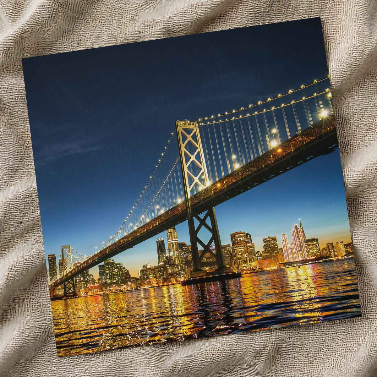 A Large Bridge Spanning over a Large Body of Water Photo Print (7 Sizes)