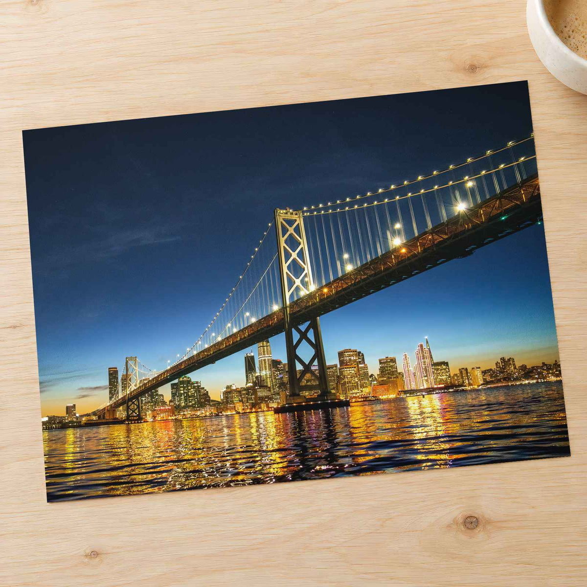 A Large Bridge Spanning over a Large Body of Water Photo Print (7 Sizes)