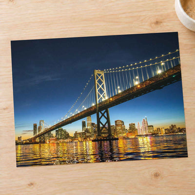 A Large Bridge Spanning over a Large Body of Water by Casey Horner Photo Print Wall Decor