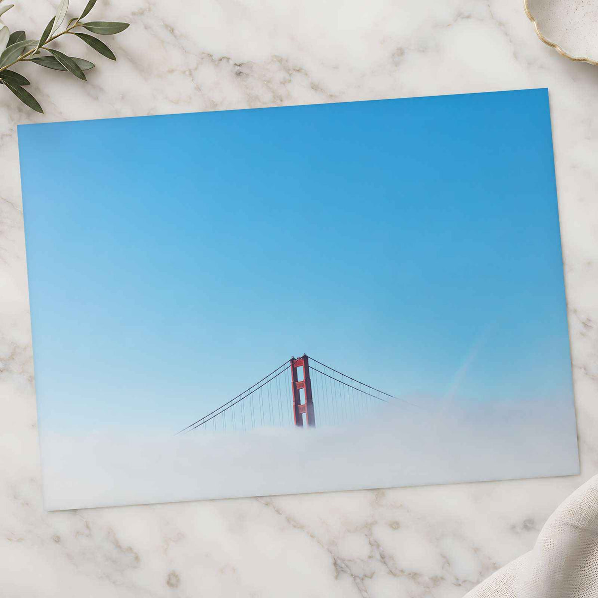 The Golden Gate Bridge is Surrounded by Fog San Francisco Photo Print (7 Sizes)