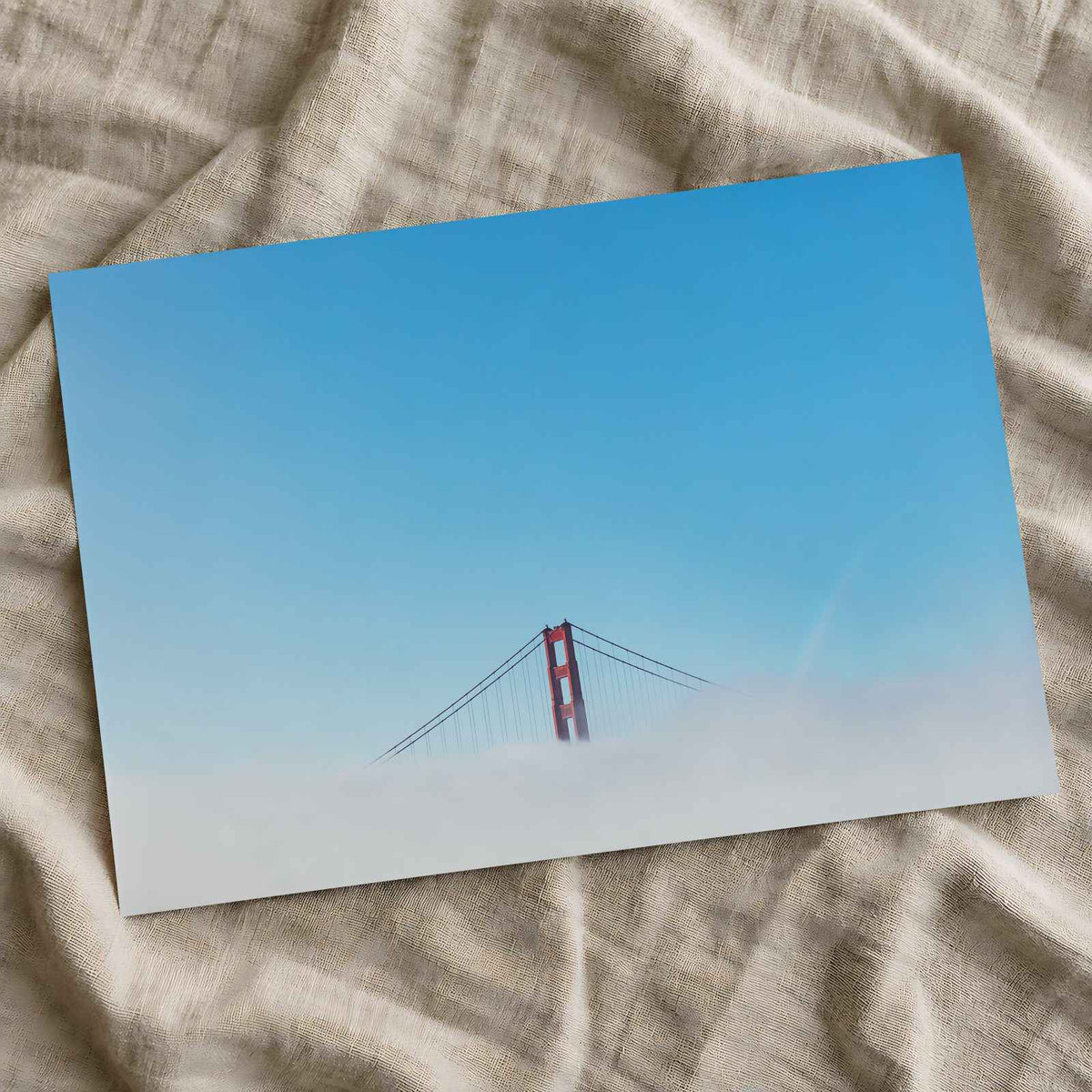 The Golden Gate Bridge is Surrounded by Fog San Francisco Photo Print (7 Sizes)