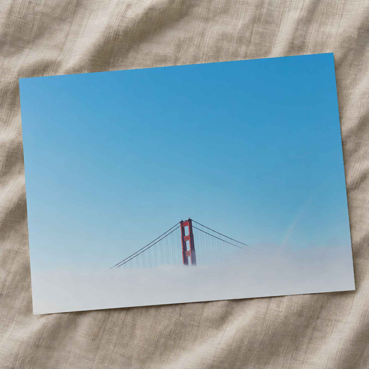 The Golden Gate Bridge is Surrounded by Fog San Francisco Photo Print (7 Sizes)
