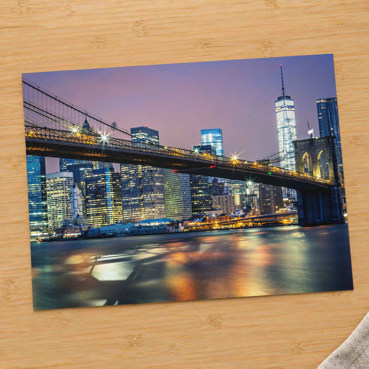 View of Brooklyn Bridge by Night