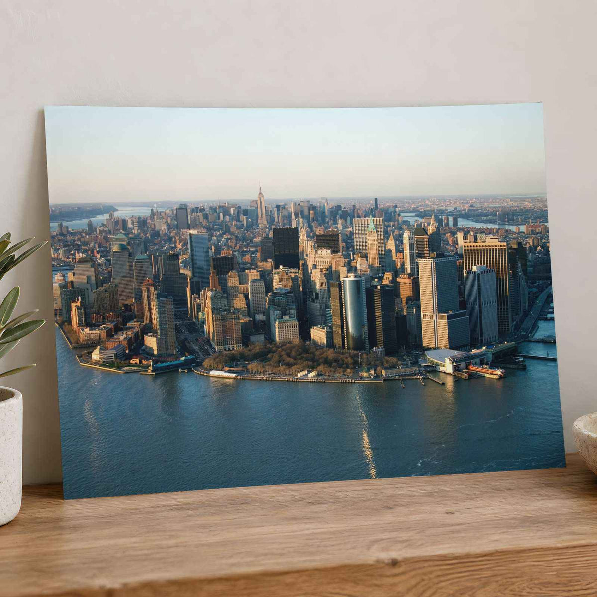 An Aerial View of New York City Skyline Photo Wall Art (7 Sizes) - Heavyweight