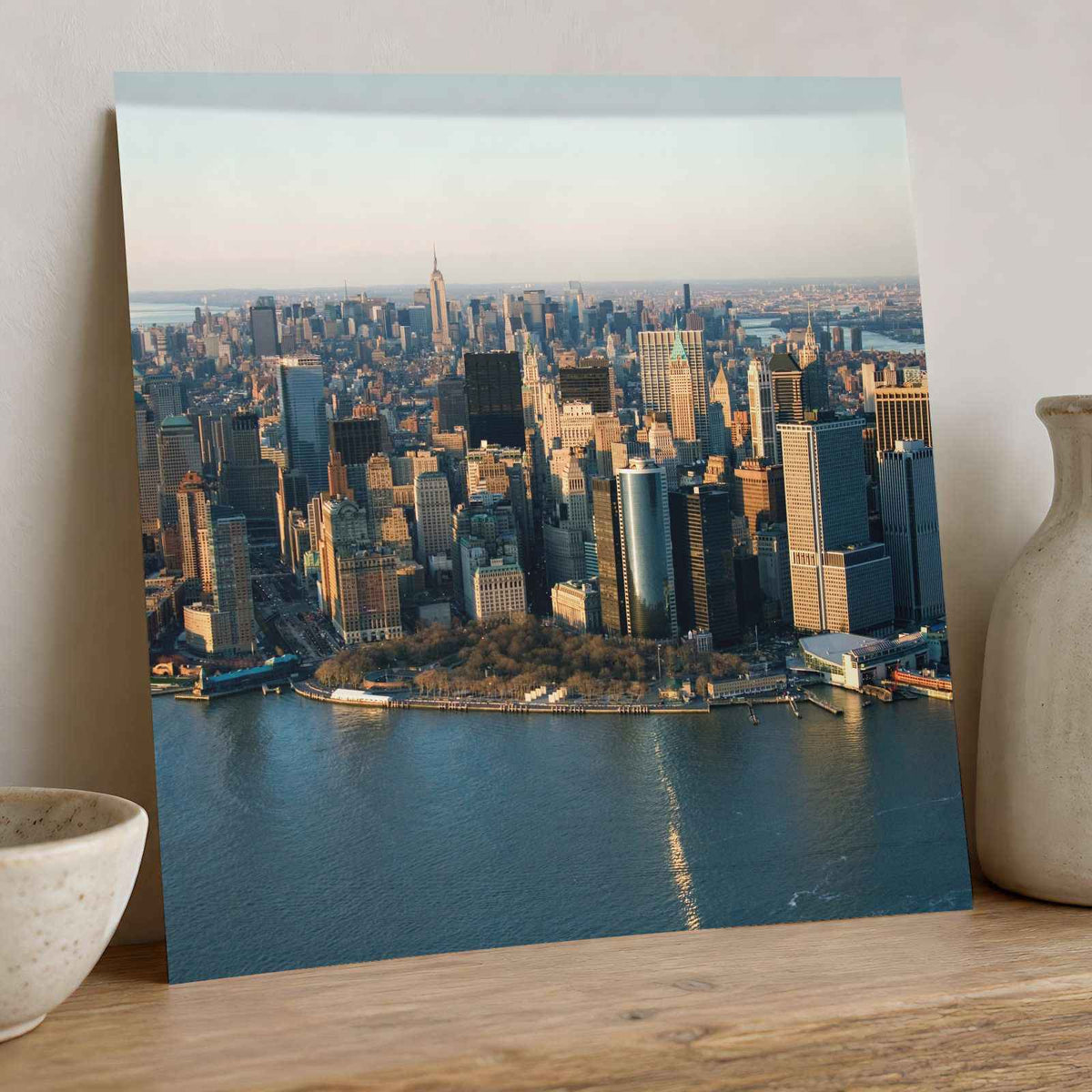 An Aerial View of New York City Skyline Photo Wall Art (7 Sizes) - Heavyweight