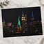 Statue of Liberty and New York Skyline at Night Photography Print (7 Sizes)