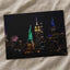 Statue of Liberty and New York Skyline at Night Photo Print Wall Decor