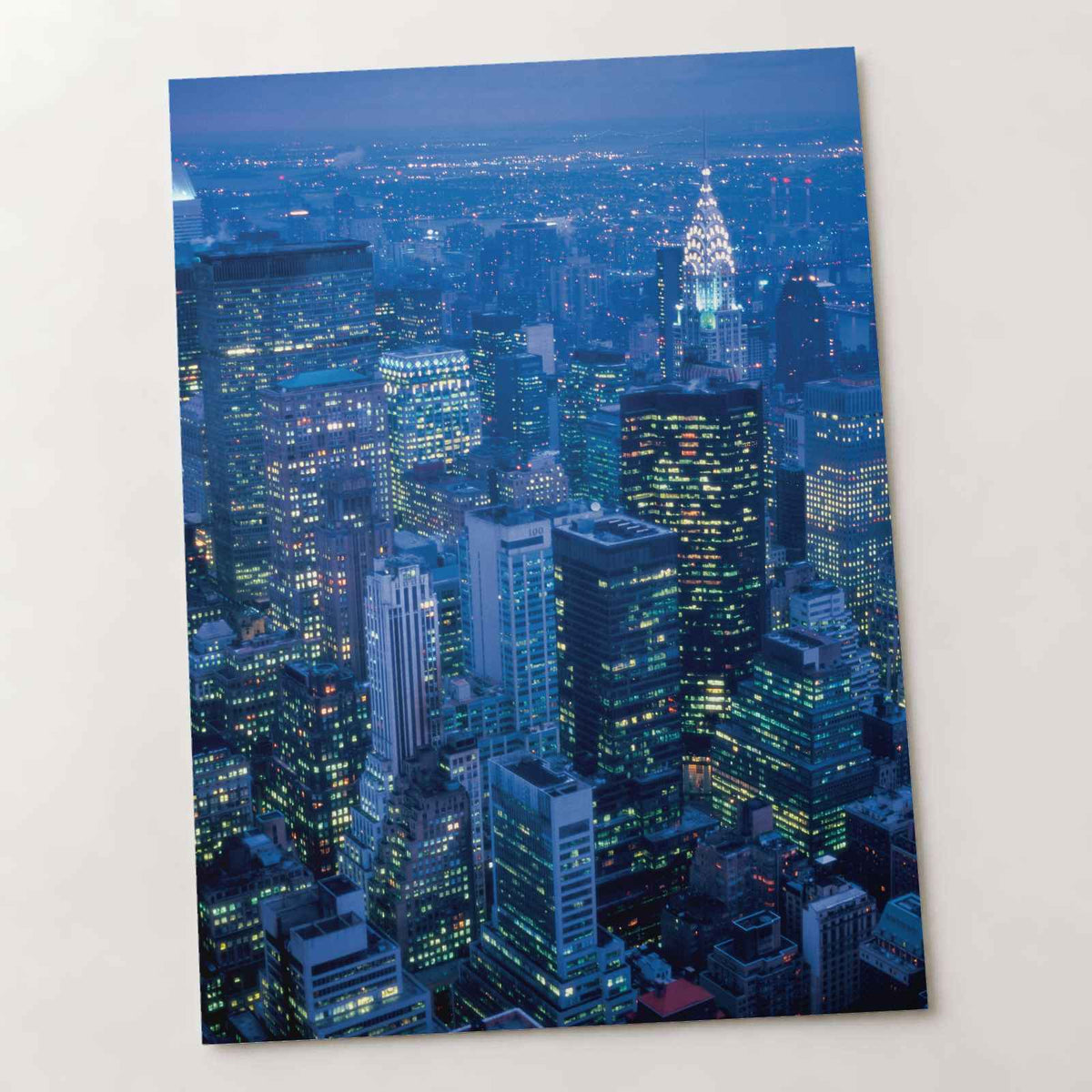 New York City at Night from Skyscraper Photo Wall Print (7 Sizes) - Crisp Detail