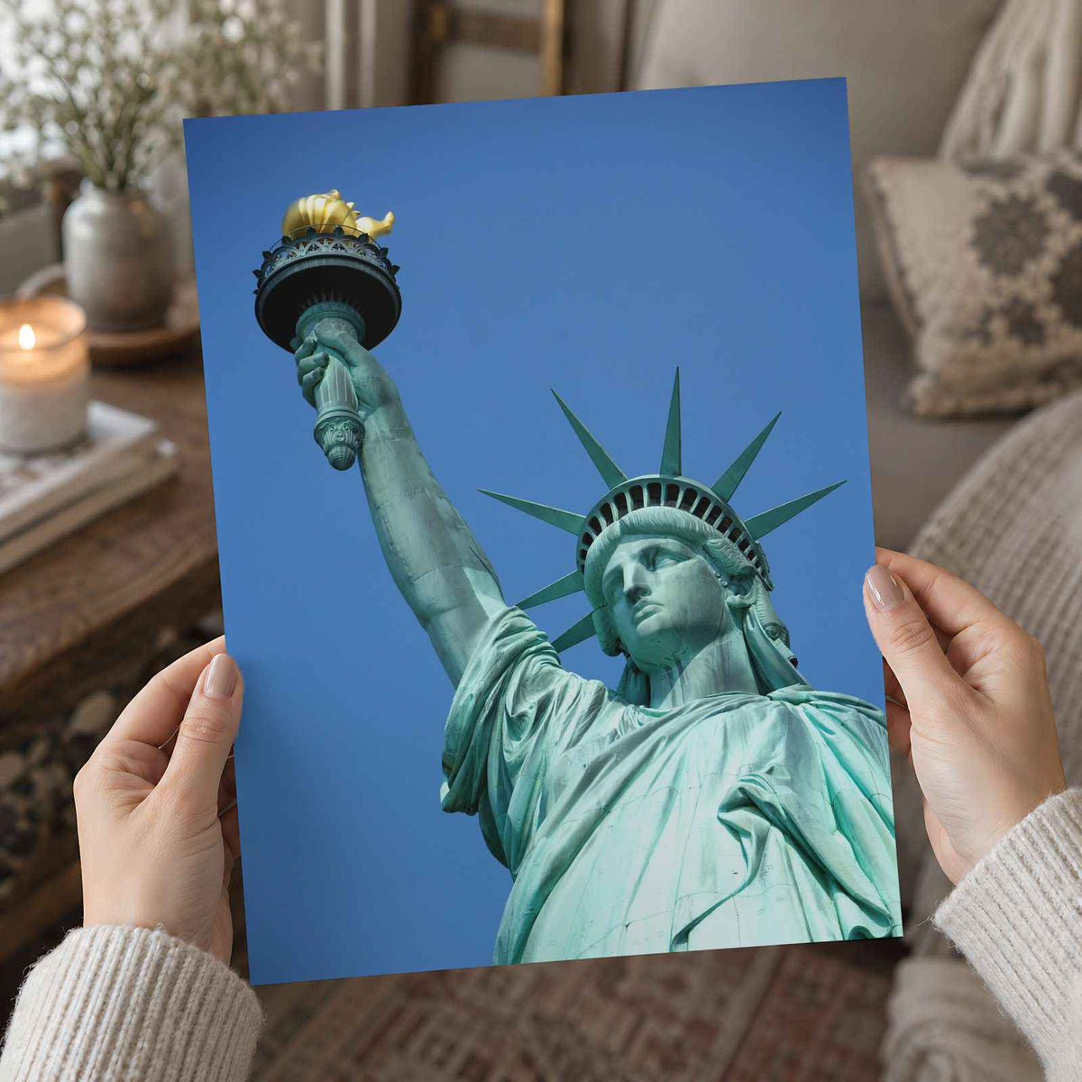 Statue of Liberty Close-up New York City New York Photo Wall Print (7 Sizes)