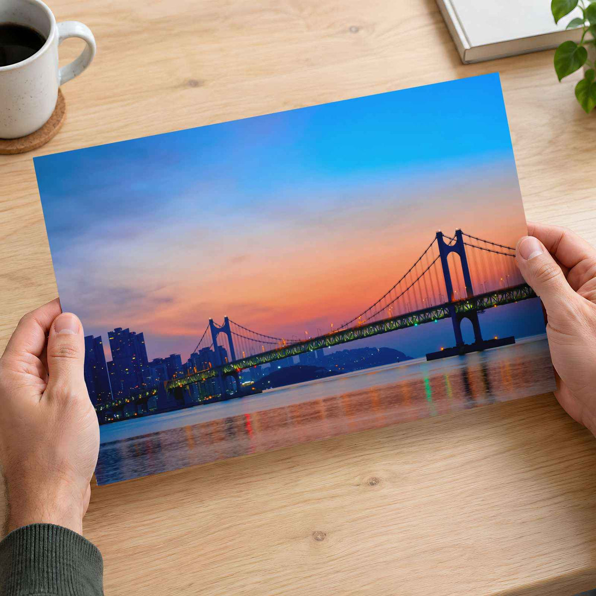 Gwangan Bridge in Busan, South Korea Photo Wall Print (7 Sizes) - Satin Luster