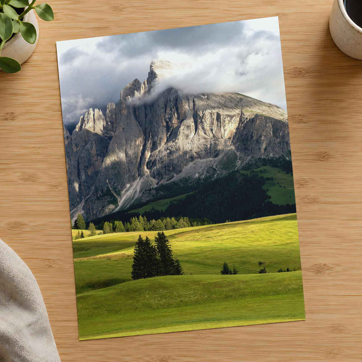 Cloudy Rocky Mountains Photography Print (7 Sizes) - Crisp Detail