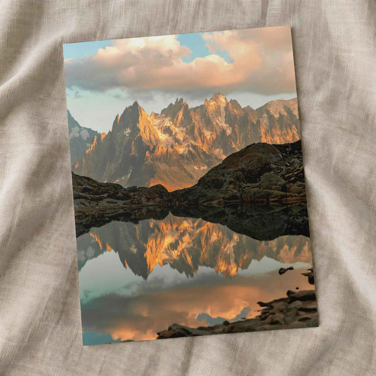 Mountain Range Reflected in Lake by Daniel J. Schwarz Photo Print Wall Decor