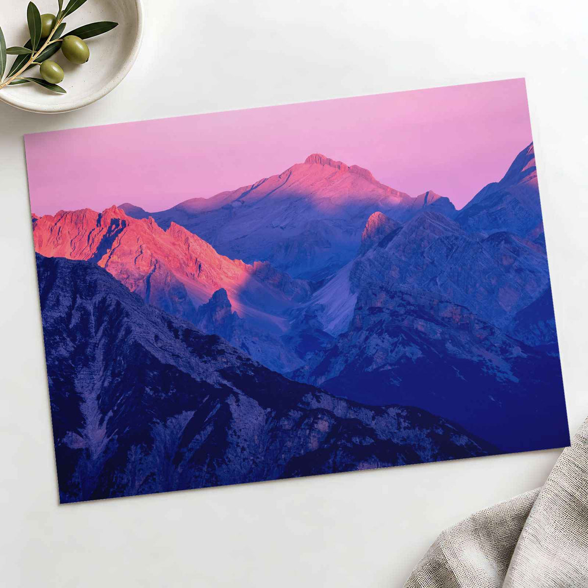 Mountain Range at Sunset by Daniel Mirlea Photo Print Wall Decor