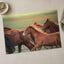 Herd of Brown Horses Running Across a Field Photo Wall Art (7 Sizes) - Frameable