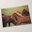 Herd of Brown Horses Running Across a Field Photo Wall Art (7 Sizes) - Frameable