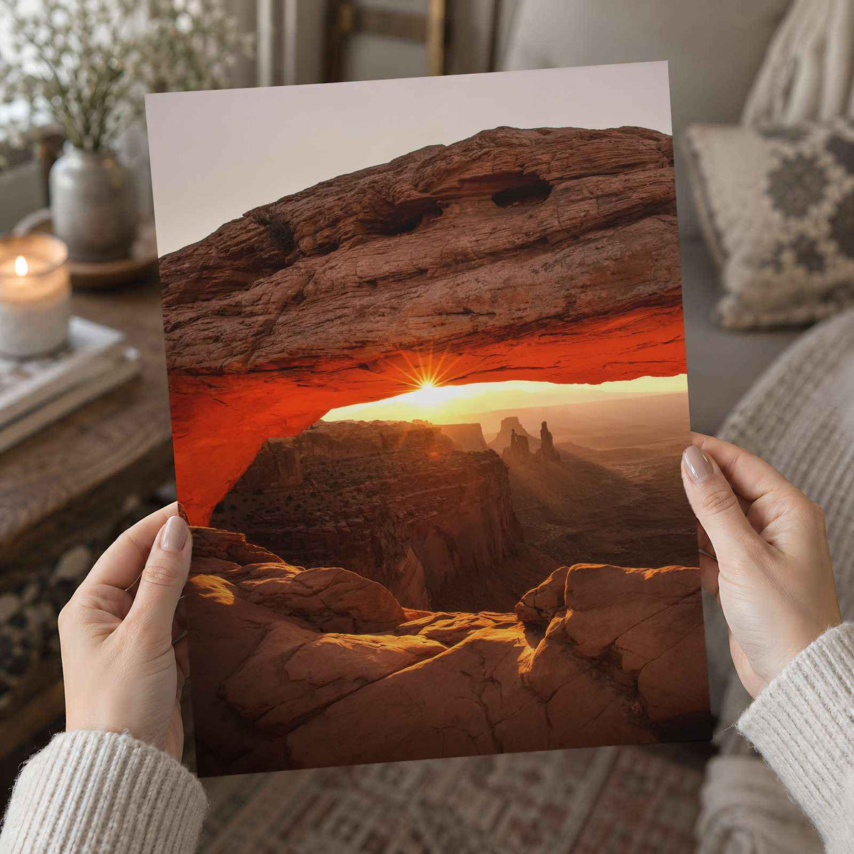 Mesa Arch Trail in Moab, Utah Photo Print (7 Sizes) - Premium Quality