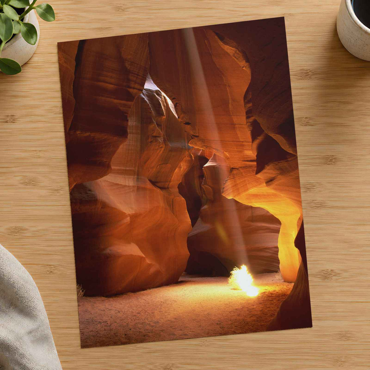 Antelope Canyon Sun Beams Arizona Photography Print (7 Sizes) - Heavyweight