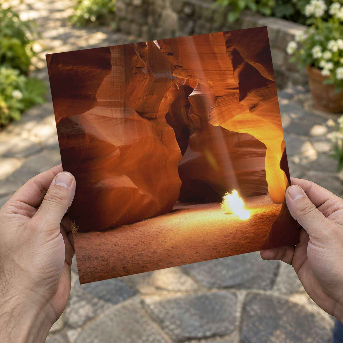 Antelope Canyon Sun Beams Arizona Photography Print (7 Sizes) - Heavyweight