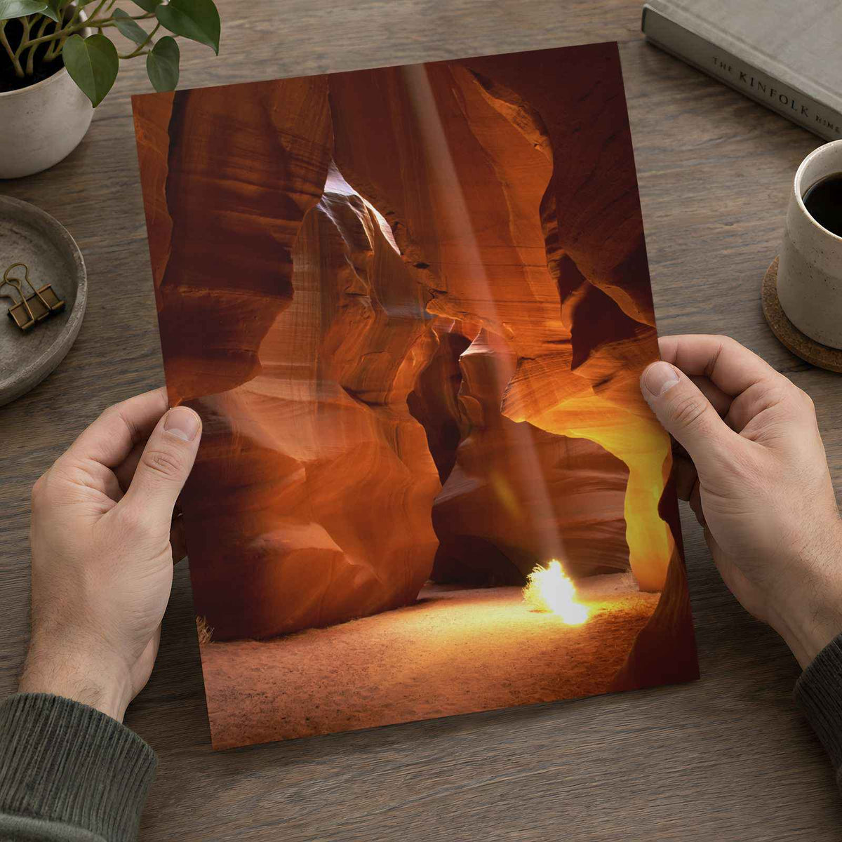 Antelope Canyon Sun Beams Arizona Photography Print (7 Sizes) - Heavyweight