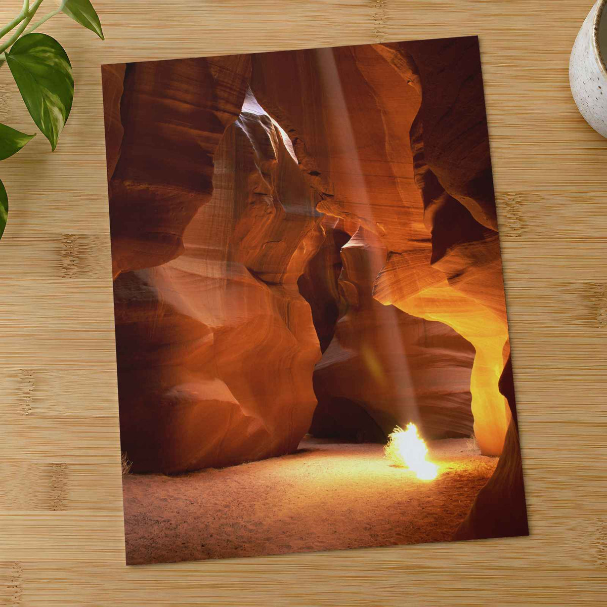 Antelope Canyon Sun Beams Photo Print Wall Decor