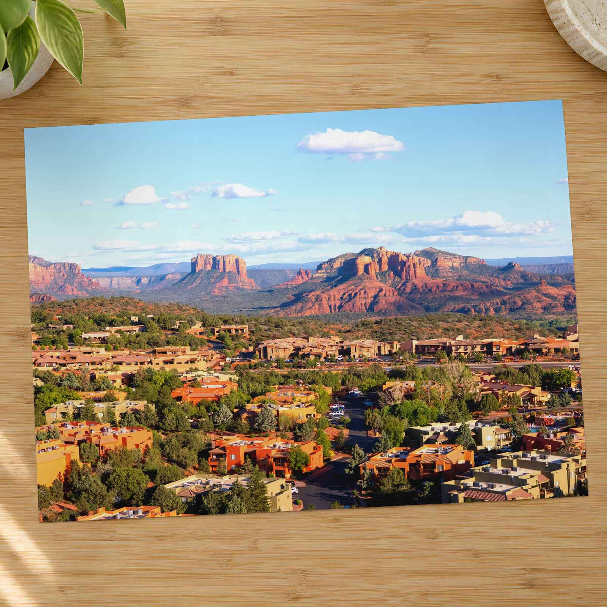 Aerial Perspective of Sedona Arizona Photo Wall Print (7 Sizes) - Frameable