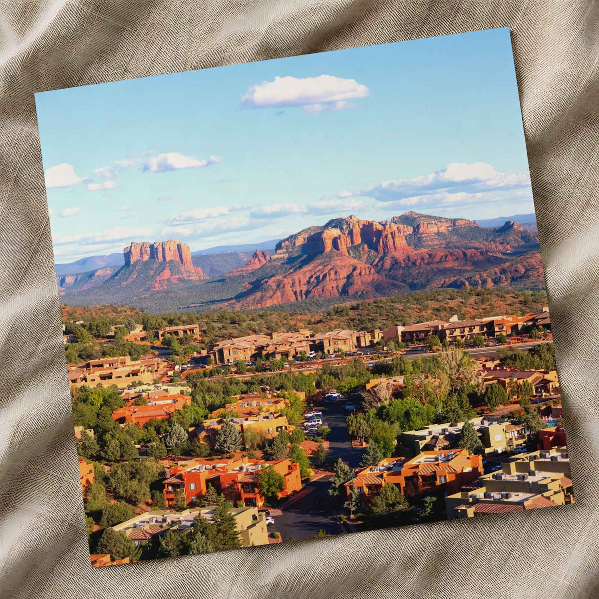 Aerial Perspective of Sedona Arizona Photo Wall Print (7 Sizes) - Frameable
