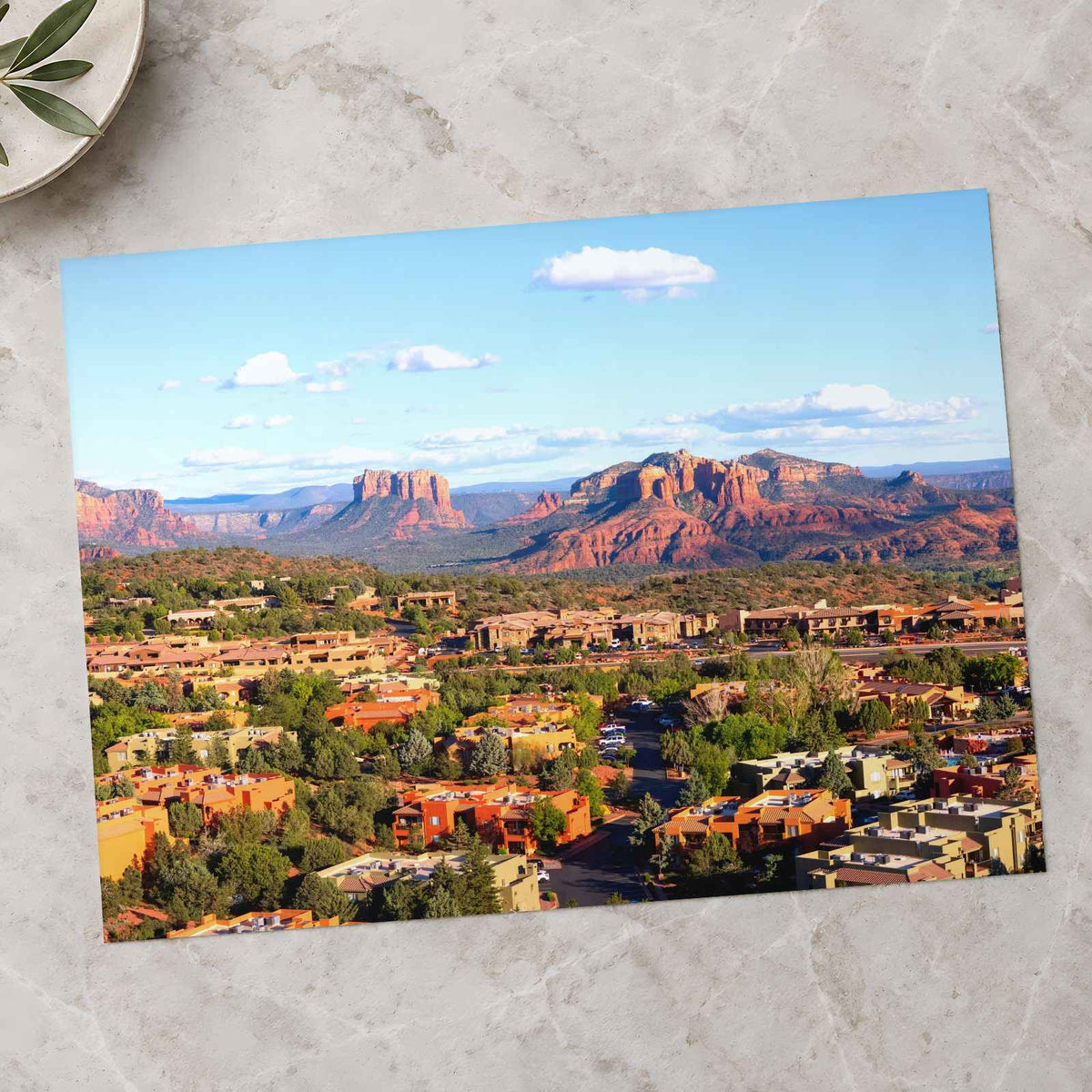 Aerial Perspective of Sedona Arizona Photo Wall Print (7 Sizes) - Frameable