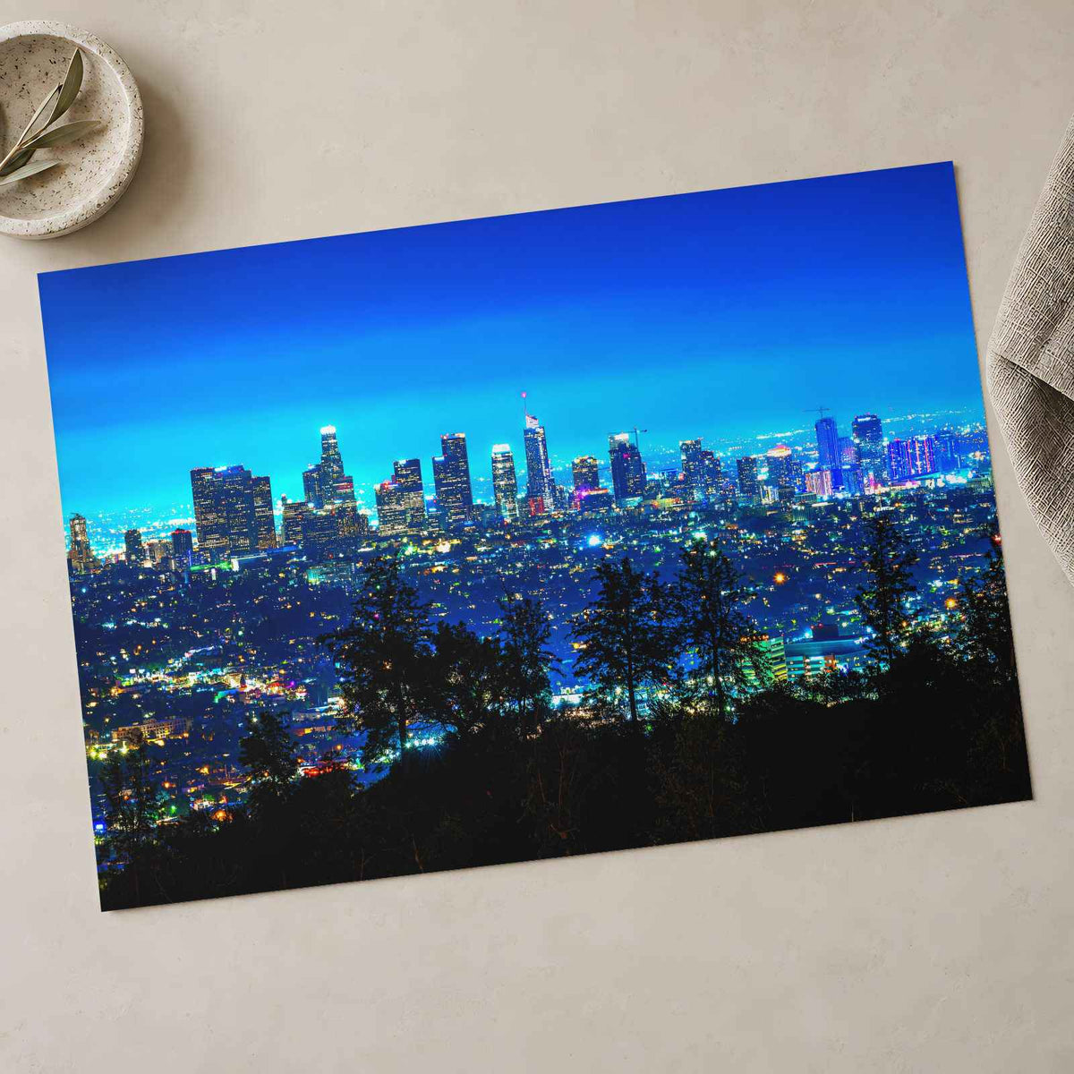 Los Angeles Skyline from Griffith Park California Photography Print (7 Sizes)