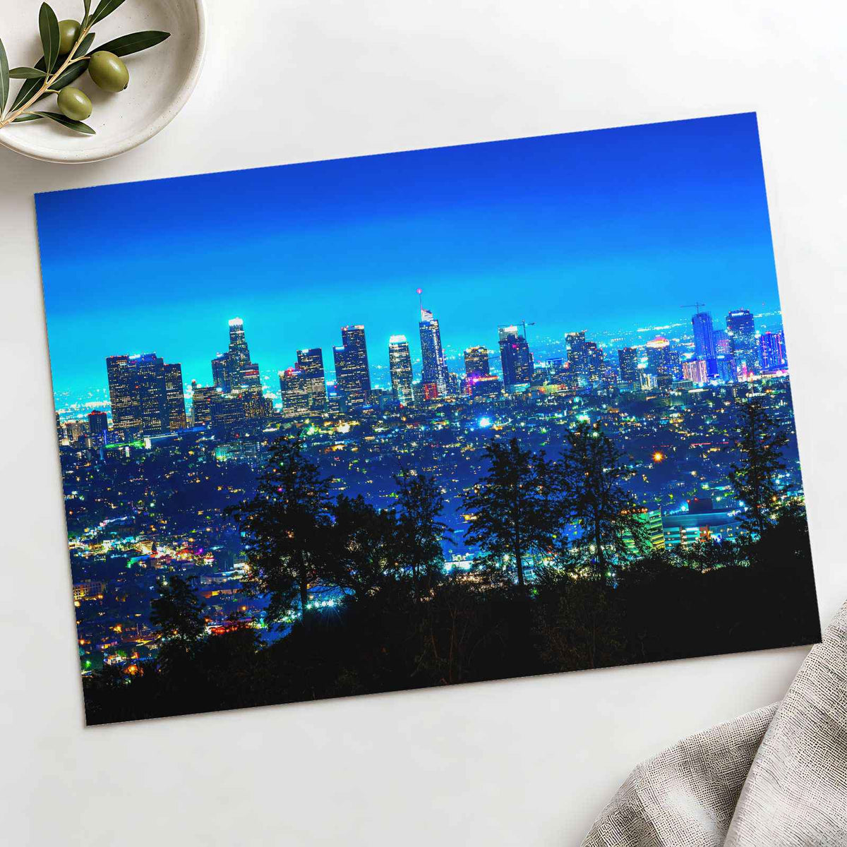 Los Angeles Skyline from Griffith Park Photo Print Wall Decor