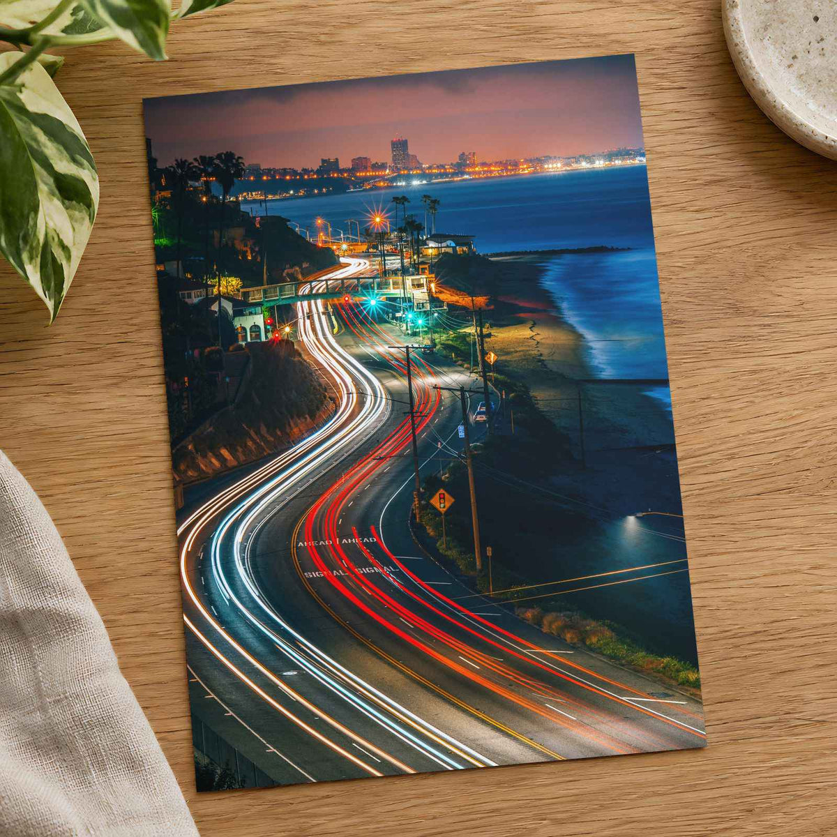 Pacific Coast Highway at Sunset in California Photographic Art Print (7 Sizes)