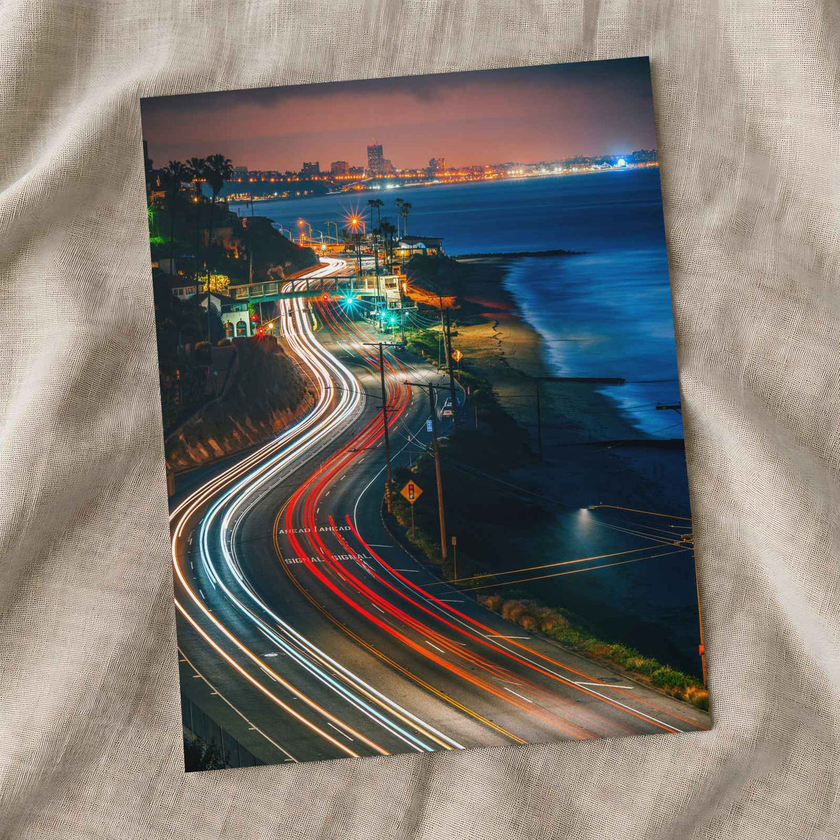 Pacific Coast Highway at Sunset in California Photo Print Wall Decor