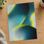 Abstract Shapes in Teal, Dark Blue, Yellow Matte Art Print (7 Sizes) - Acid-Free
